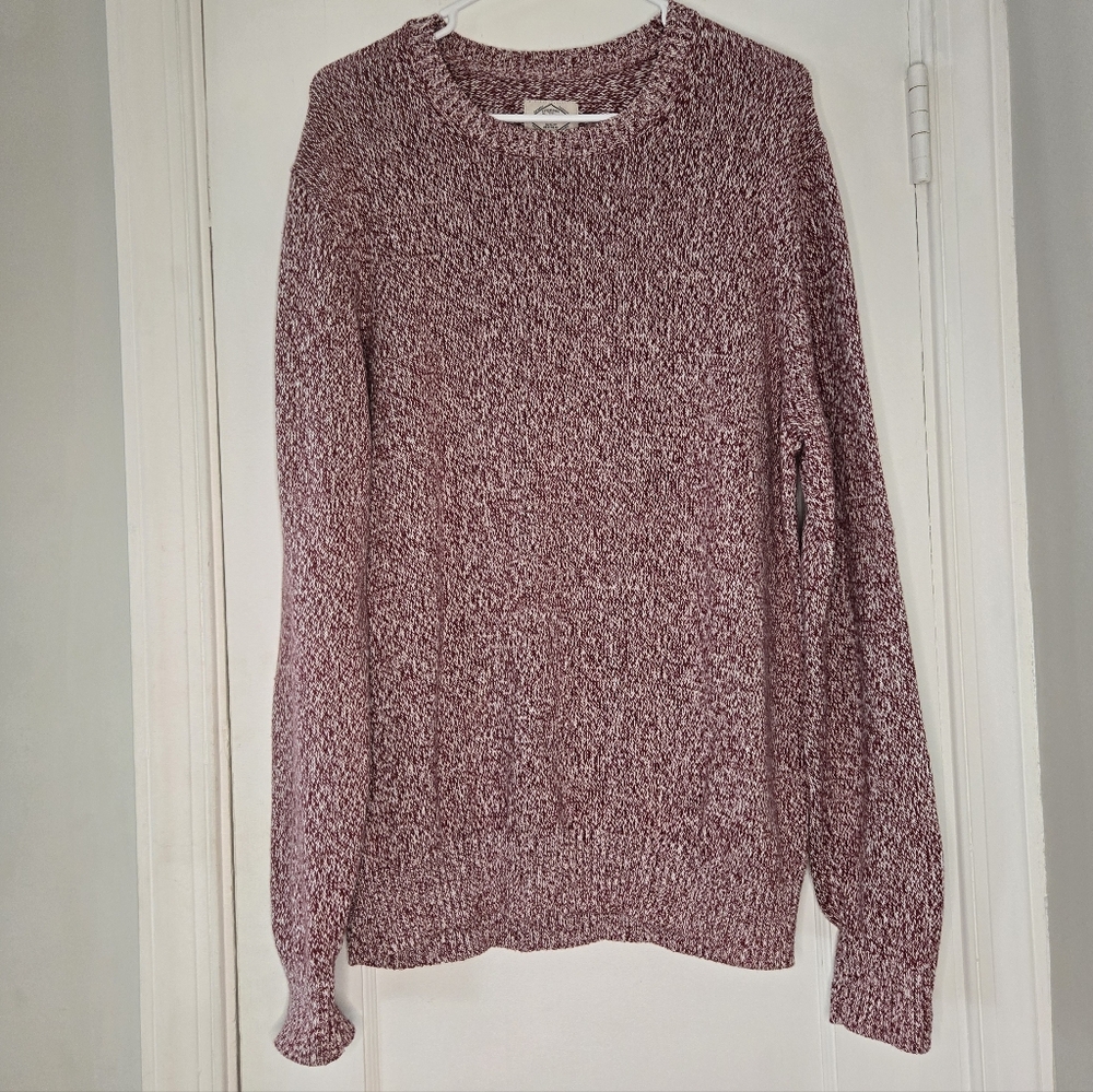 St. John's Bay Pullover Cotton Sweater - Men's XL - Red & White